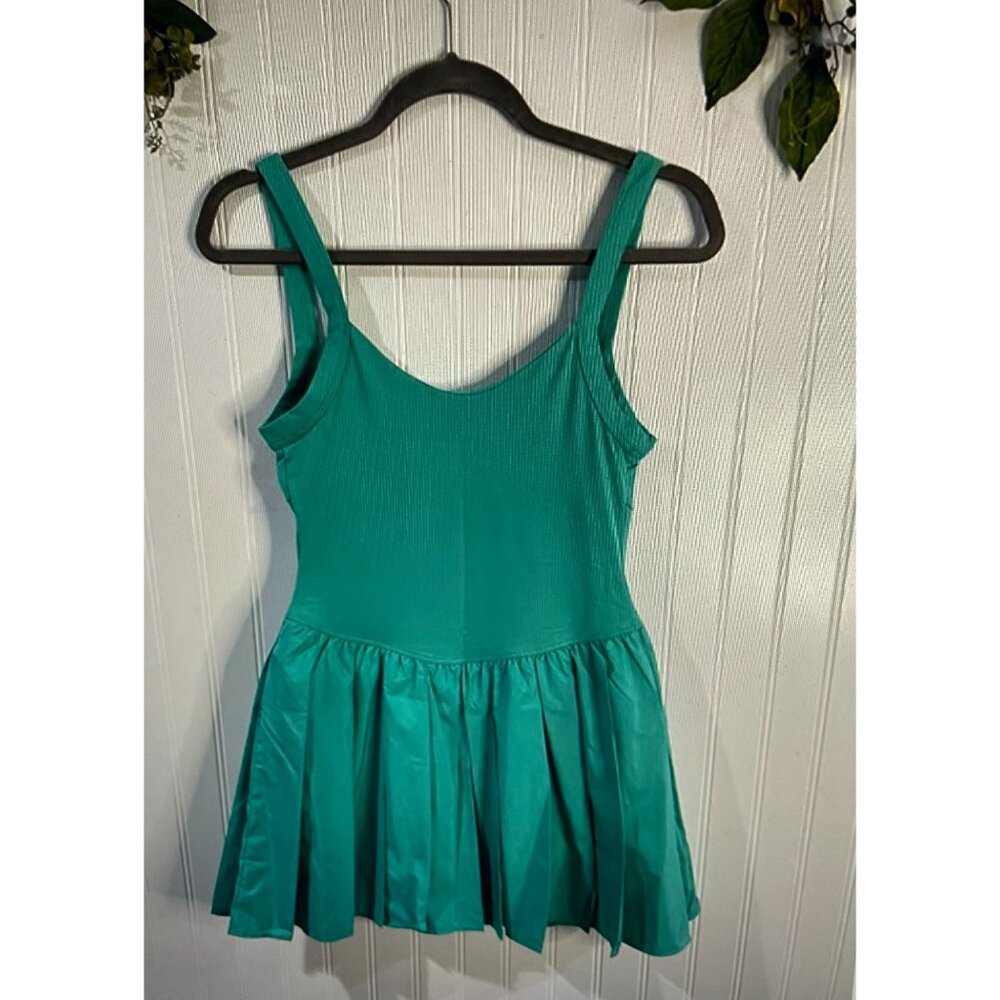 FP Movement Athletic Dress With Built-In Shorts&Pleated Skirt Turquoise Stretch - Picture 10 of 14
